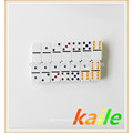 Colorful Dot Double 6 Domino High Light Pack In Tin box